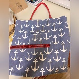 Oversized nautical tote
